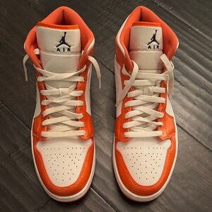 Nike Air Jordan High-Top Sneakers - White and Orange